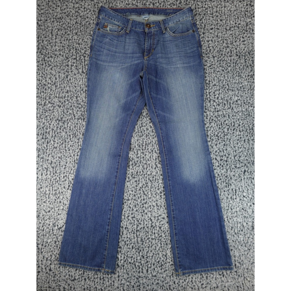 Eddie Bauer Curvy Bootcut Jeans Womens 6 Blue Mid Rise Medium Wash Denim